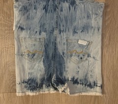 (NWT) 7 For All Mankind Girl’s Size 18 Months Blue Denim Fringed Bottom Shortall