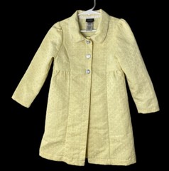 Holiday Editions Girl’s Toddler 4T Yellow Dressy Coat Jacket Vintage Inspire