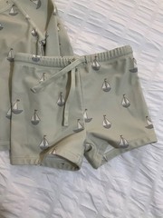 Toddler boys rash guard and swim shorts