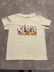 Kids Halloween Cats Graphic T-Shirt Pale Yellow Short Sleeve Tee Size 5T