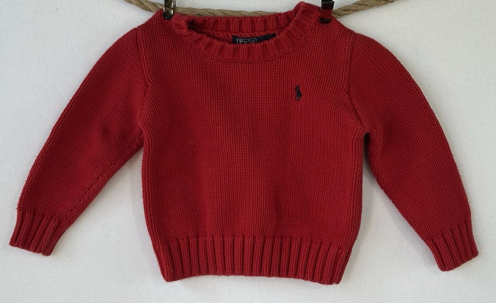 Polo Ralph Lauren Toddler’s Sweater Red Preppy Classy Child’s Size 2T