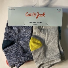 Cat & Jack Kids Toddler Child Low Cut No Slip Socks. Boy Girls 2T 3T Shoe Sz 5-8