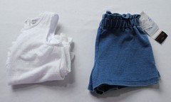 Habitual Baby Girl’s Two Piece Tank Top And Shorts Set EJ3 White Size 18M NWT