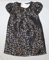 New girls GYMBOREE black/gold cheetah dress Size 2T