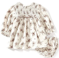 Bonnie Jean Baby Girls’ Smocked-Detailed Empire-Waist Dress size 3-6mo CUTE!!