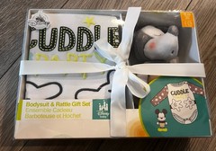 Disney Baby Mickey Mouse 2pc Gift Set: Long Sleeve Bodysuit + Rattle 18-24M