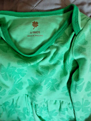 Girls 6-9 months Happy St Patrick’s Day Long Sleeve One Piece Bodysuit