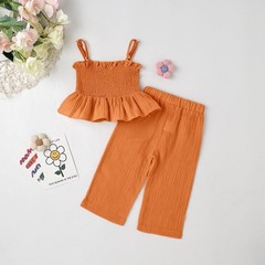 9-12 Months Girl Clothes Baby Summer Toddler Outfits Cute Bow Button Ruffle C…