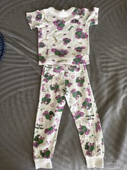 Vintage 90s Barney & Friends Two Piece Set Barney & Baby Bop Toddler 4T 1993