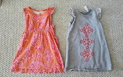 Tea Collection Summer Flutter Sleeve Dresses Lot Of 2 Size 18-24 mths