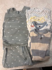 Newborn Sleepwear Lot 5 HALO Burt’s Bees Tea Collection Carter’s Organic