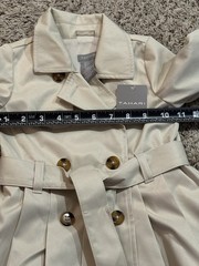 Tahari Kids Girls Trench Coat 2T Beige Belted Double Breasted Classic Jacket