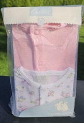 Vintage Carters Baby Basics 2 Layette Gowns Cotton Size 23in To 11 lbs New