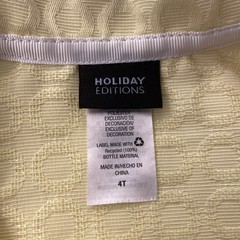 Holiday Editions Girl’s Toddler 4T Yellow Dressy Coat Jacket Vintage Inspire