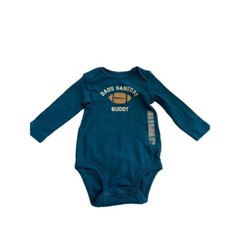 NWT Carter’s 6M Football One Piece “Dad’s Gameday Buddy” Long Sleeve Cotto