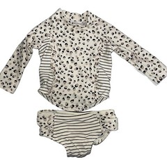 Jessica Simpson Bikini Baby Girls Sz 12 Mo 2-Piece Swimsuit Rash Guard Swimwear