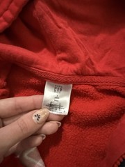 GAP Baby Red Logo Full Zip Hooded Fleece Jacket w/ Pockets Size 3 Years