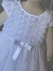 Marmellata Toddler or Girl’s Special Occasion Fully Lined White Dress Size 5Y