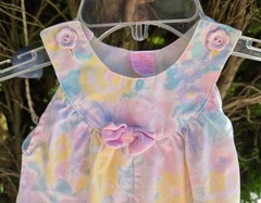 VTG Basic Editions 1 Piece Romper Sleeveless Size 3-6 Month Pastel Soft Girl Y2K