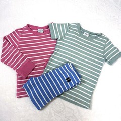 Polarn O. Pyret Kids Multicolor Striped Organic Cotton Shirt Leggings Set Sz 2-3