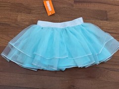 New Gymboree Girls Turquoise Tulle Skirt with Diaper Cover Size 3 3T