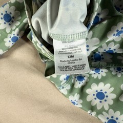 Baby Girl Floral Long Sleeve Rash Guard Swimsuit Green White Blue 12M