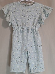 Infant Girls Knit Jumpsuit By Jessica Simpson Size 3-6 Months In Blue With White