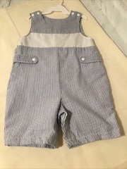 BABY ROMPER/ SHORTALLS W/SNAP CROTCH AND BUTTON SHOULDER STRAPS, SIZE 18mo,NWT