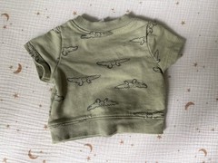 Carter’s Preemie Green Overall And Long sleeved Crewneck Dinosaur Outfit NWOT