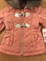 New! Limited Too Infant Girls Jacket Hooded Fleece Lined Pink Size 24 Months