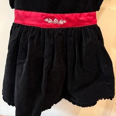 VINTAGE Wonderkids Girls HOLIDAY Dress Size 3T Clothes Velvet Black Red