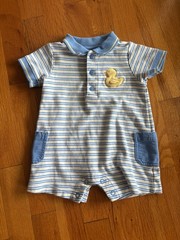 Carter’s Baby Boy’s Short Sleeve Romper Size 3 Months Rubber Duckie