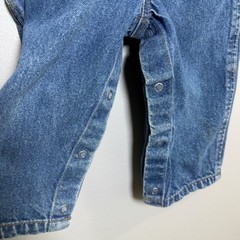 Tommy Hilfiger Vintage Denim Carpenter Overalls 12-18M Blue Snap Inseam Logo