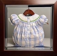 Girls NWT Smockingbird Smocked Romper Easter Bunny Free Bow 3 Months