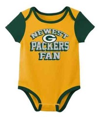 Green Bay Packers NFL One-Piece Bodysuit Baby Infant 6/9 Months
