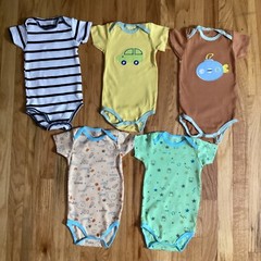 Baby Rompers. Girls Boys 100% Cotton. 5 Pack For $12.99