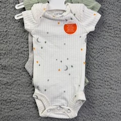 Carter’s Bodysuits Baby Girls Preemie Multicolor 3 Pack Short Sleeve Space Stars