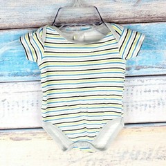 Baby Gear 1 Piece 6-9 Month 100% Cotton Short Sleeves Stripes USA Seller