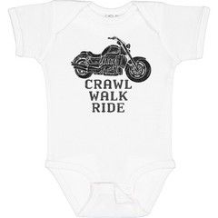 Inktastic Crawl Walk Ride Motorcycle Baby Bodysuit Motorcycles Rider Road Hog