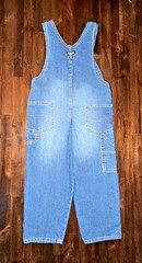 OshKosh B’gosh Toddler 5T Denim Overall Jean Bibs GUC