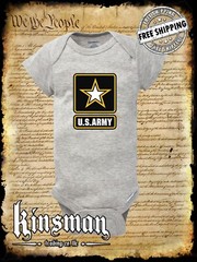 US Army Logo Gerber Onesie / United States of America Military Official Licensed