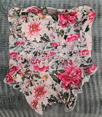 Gigi & Max Baby Girls Bloomers 24M Multicolor Pink Floral Ruffle Bamboo Viscose