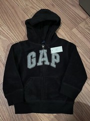 NEW GAP Black LOGO HOODIE SIZE Zip Jacket 3T 3yr
