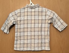 Jacadi Boys Light Blue Multicolor Plaid Shirt – 6 Months