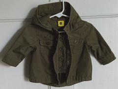 Baby GAP Infant Size 3-6 Months Outdoor Fall / Spring Jacket Olive Green