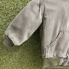 Vintage Carhartt Toddler 2T YTJ130 MOS Canvas Jacket Quilted Hooded Green Baby