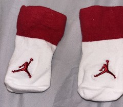 3 Piece Infant Baby Set Jordan Jumpman Shirt Bib Socks 0-6 Months Red/White