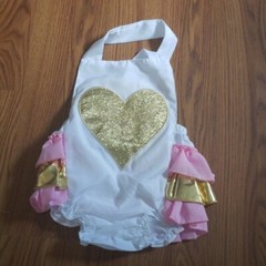 Cute gold polka Baby girls dress Short