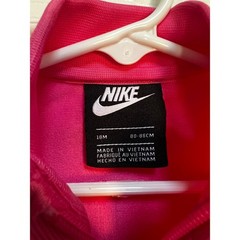 Nike Baby Girl’s Track Jacket Pink Leopard Print Full Zip White Stripes 18M