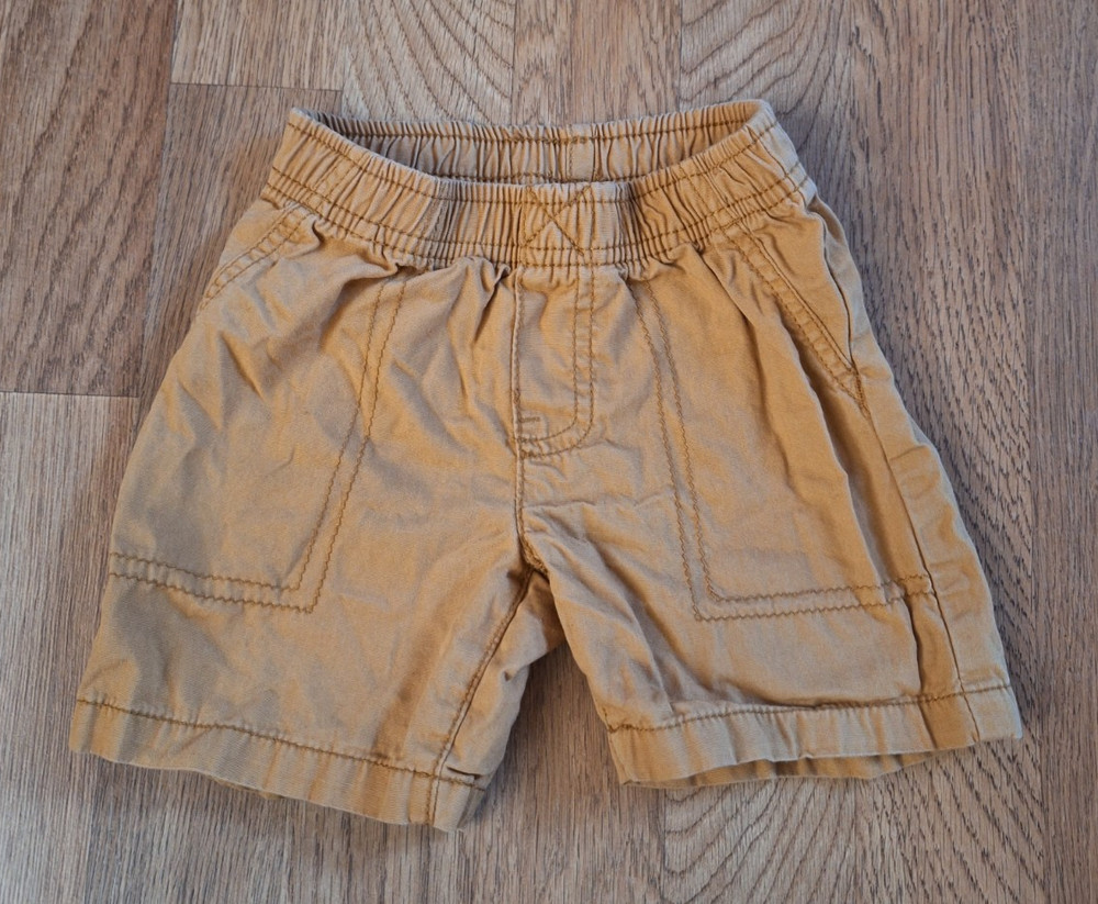 Carter’s Brown Pull on Elastic Waist Pockets Cotton Boys Walking Shorts Size 2T